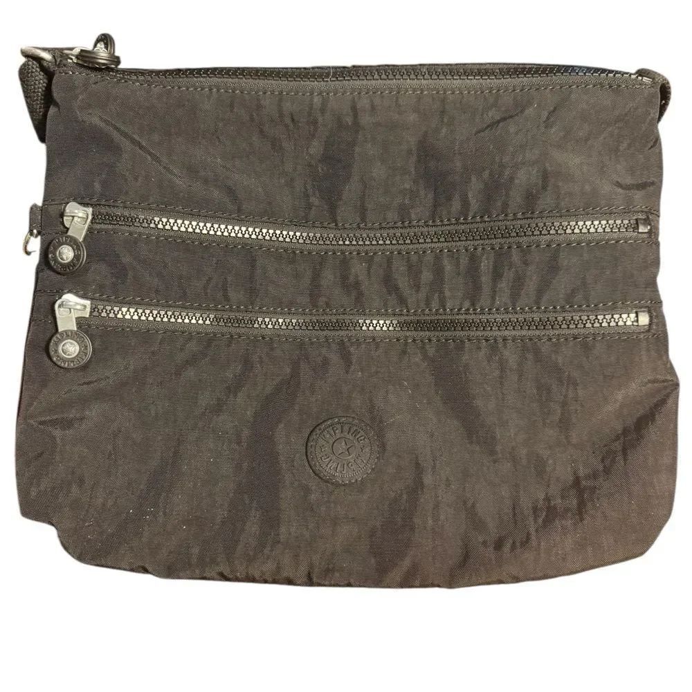 Kipling Alvar Crossbody Black Messenger Bag Durable Nylon Adjustable Strap